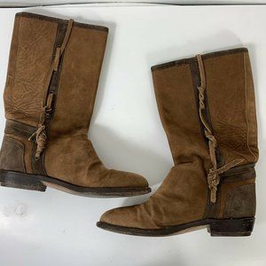Vtg El Canelo Brown Leather Boots Wm Sz 6.5